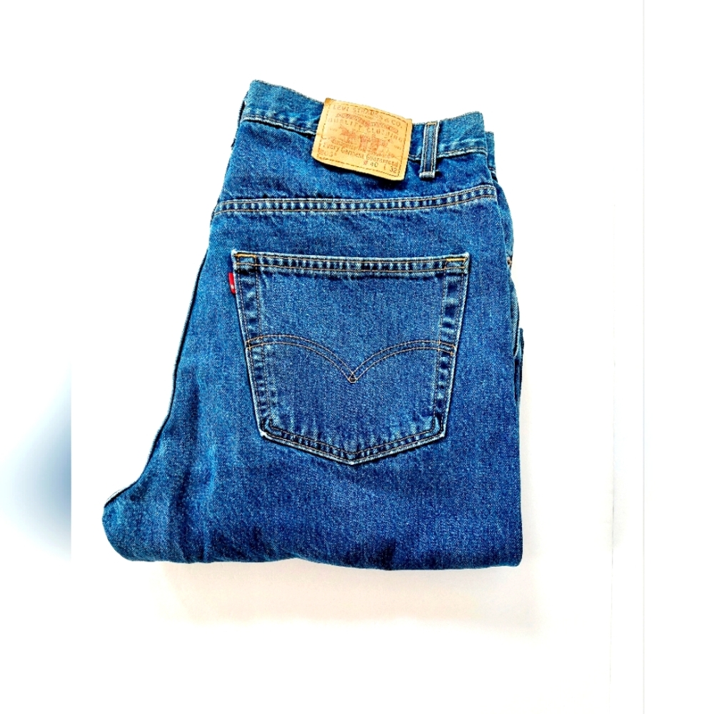 Medium Wash Levi's 100% Cotton 505 Jeans 40/32 Regular Fit Straight Leg y2k